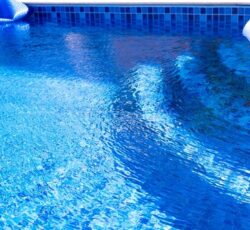 Vinyl,lined,pool.,outdoor,photo,of,a,mosaic Patterned,residential,swimming