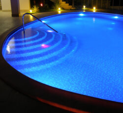 Pool,1.,oval,pool,with,night,illumination.